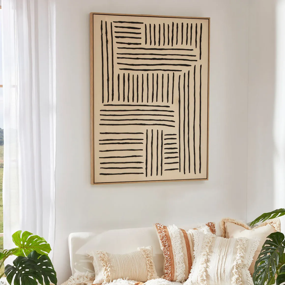 Maze Framed Canvas Wall Art