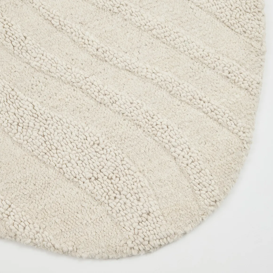 Melibee Curved Wool Cotton Floor Rug