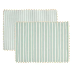 Millie Reversible Stripe Scallop Placemat