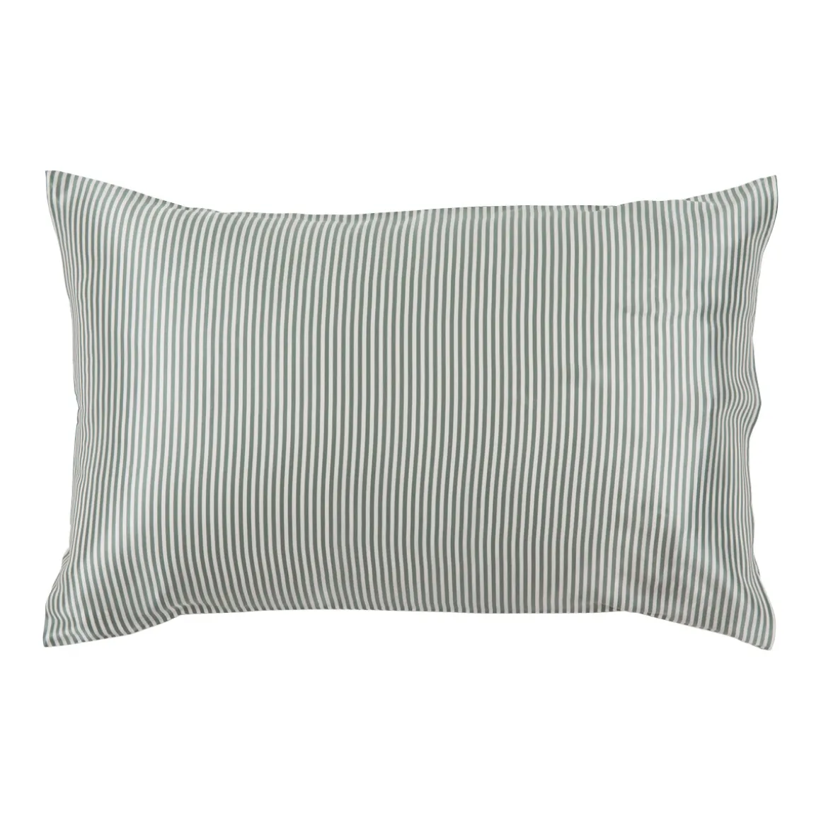 Mulberry Silk Green Striped Pillowcase