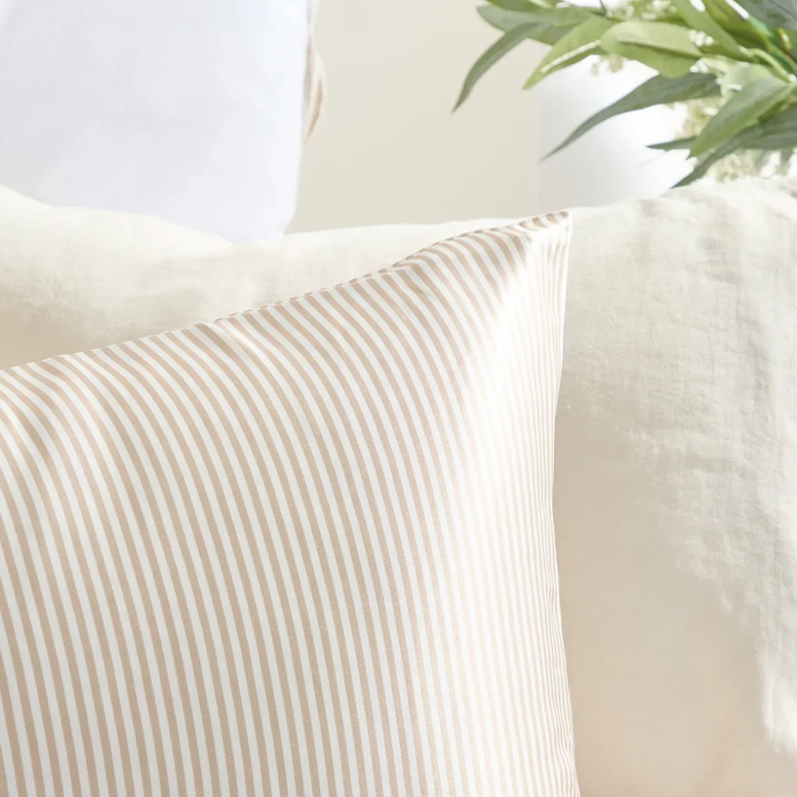 Mulberry Silk Natural Striped Pillowcase