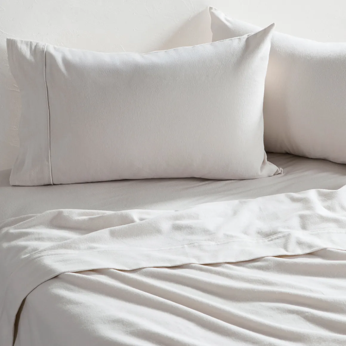 Natural Cotton Flannelette Sheet Set