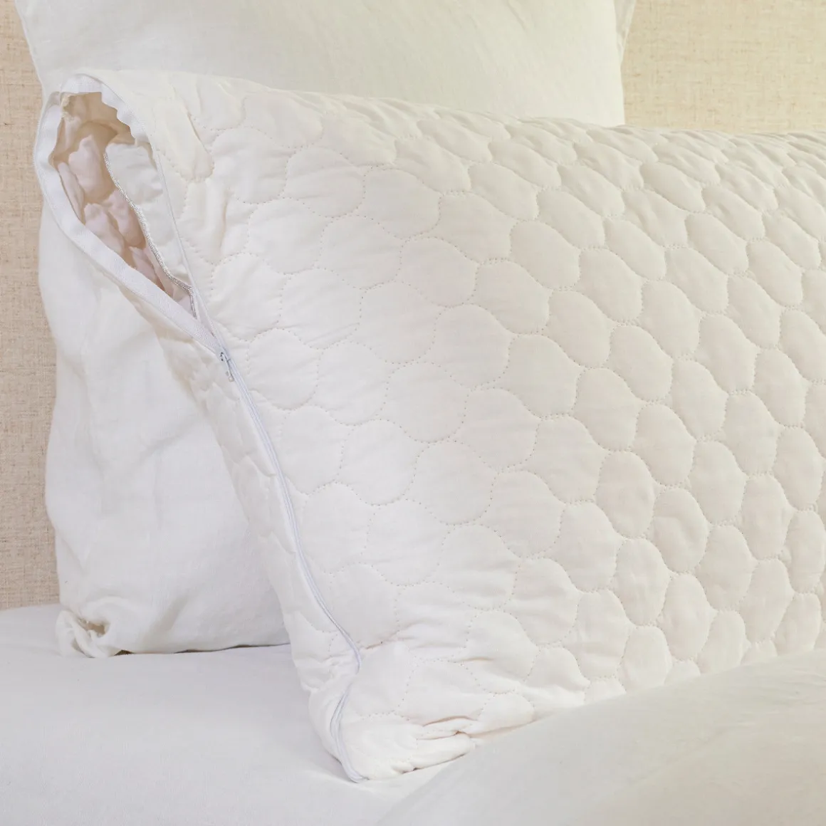 Natural Cotton King Pillow Protector