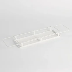 Noah Extendable White Bath Caddy