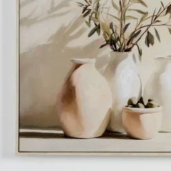 Olive Vase Canvas Wall Art