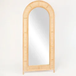 Otto Rattan Arch Floor Mirror