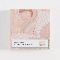 Paths of Rest Cork Coaster Set of 6