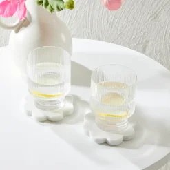 Petal Marble Coaster Set of 2