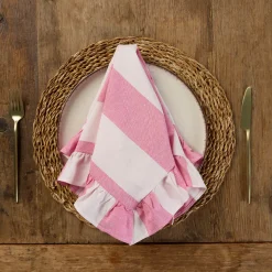 Piper Stripe Ruffle Napkin 4 Pack