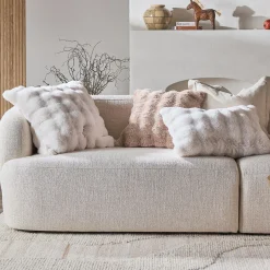 Prague Faux Fur Large Square Cushion