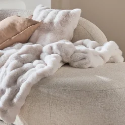 Prague Faux Fur Square Cushion
