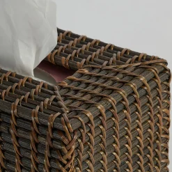 Rattan Black Wash Tissue Box Cover Range