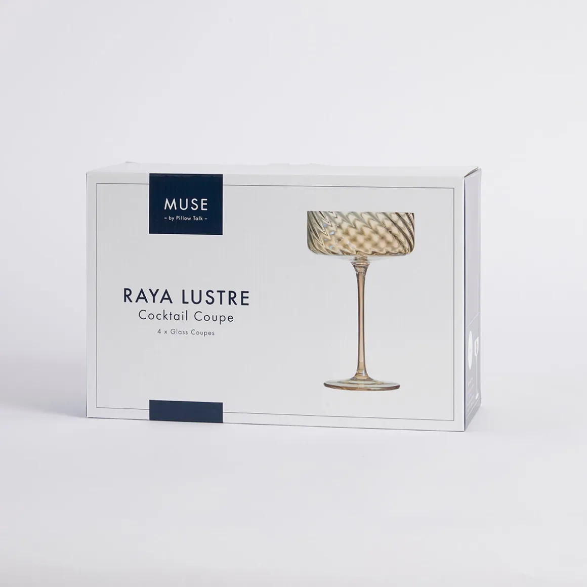 Raya Lustre Cocktail Coupe Glass Set of 4