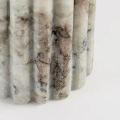 Ribbed Marble Candle Holder