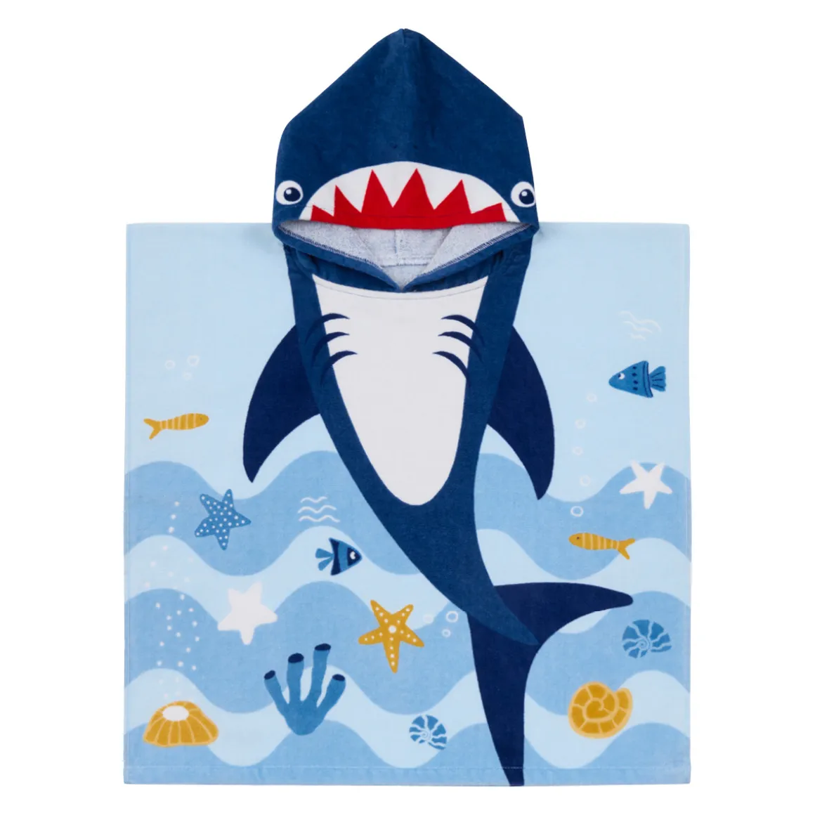 Sea Adventures Shark Hooded Beach Towel