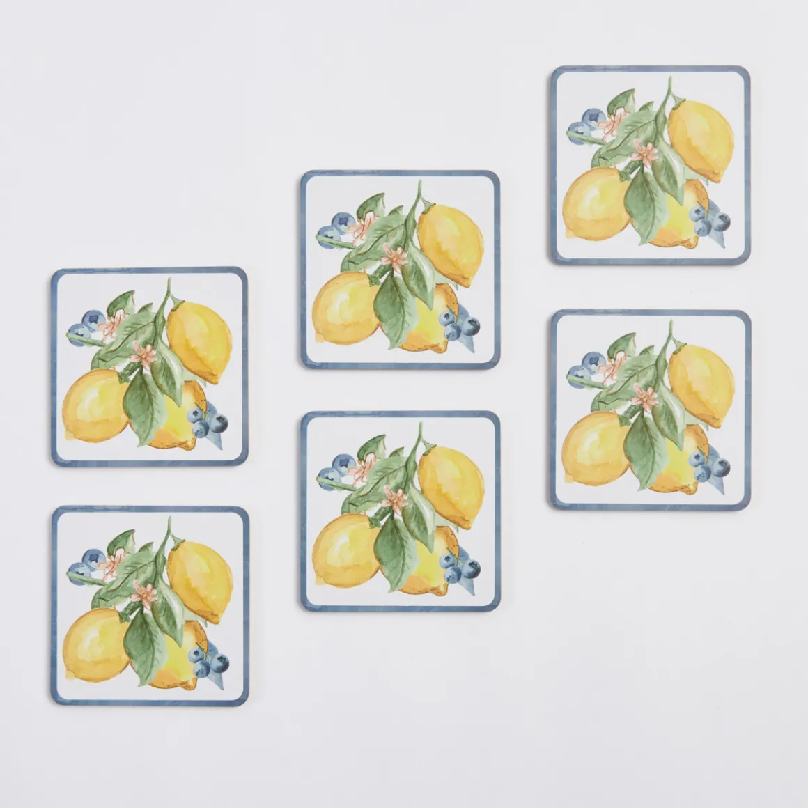 Sicily Lemons Cork Coaster Set of 6