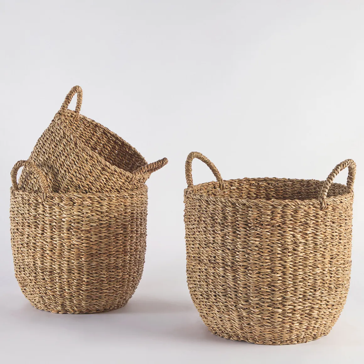 Sutton Round Basket with Handles