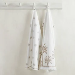 Tahiti Natural Tea Towel Set of 2