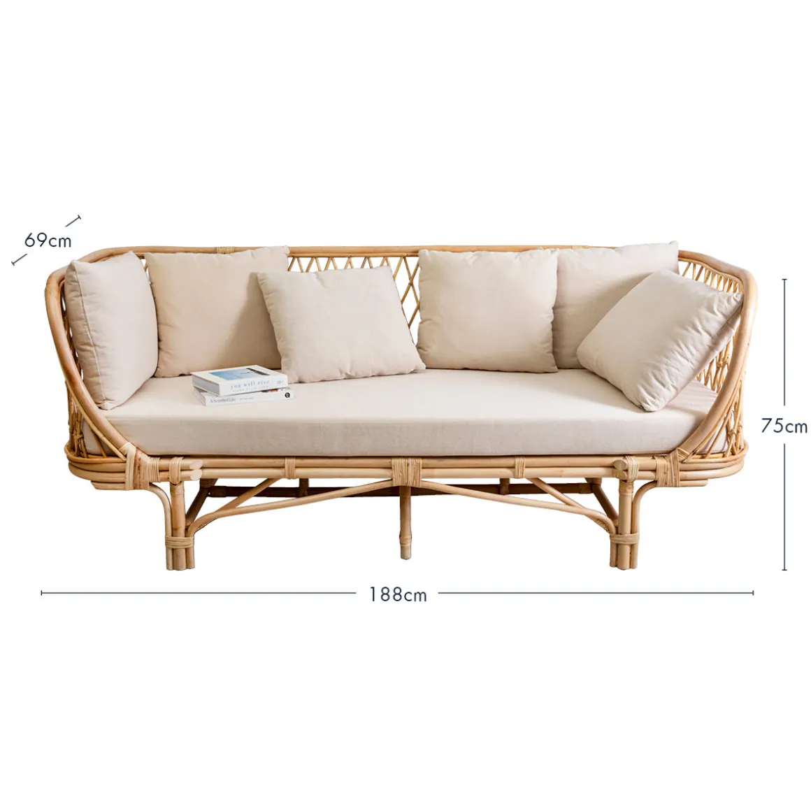 Tanah 3 Seater Rattan Daybed