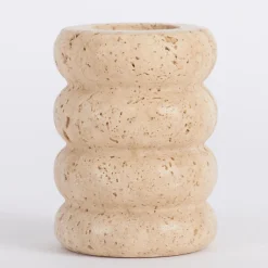 Travertine Candle Holder