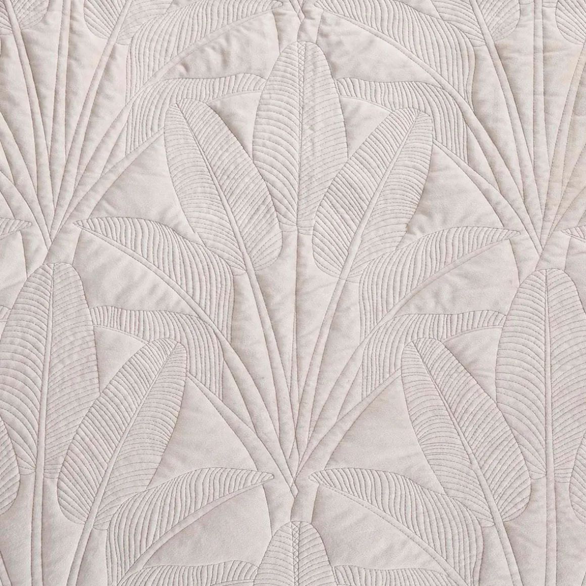 Velvet Palms Natural Quilt Cover Set
