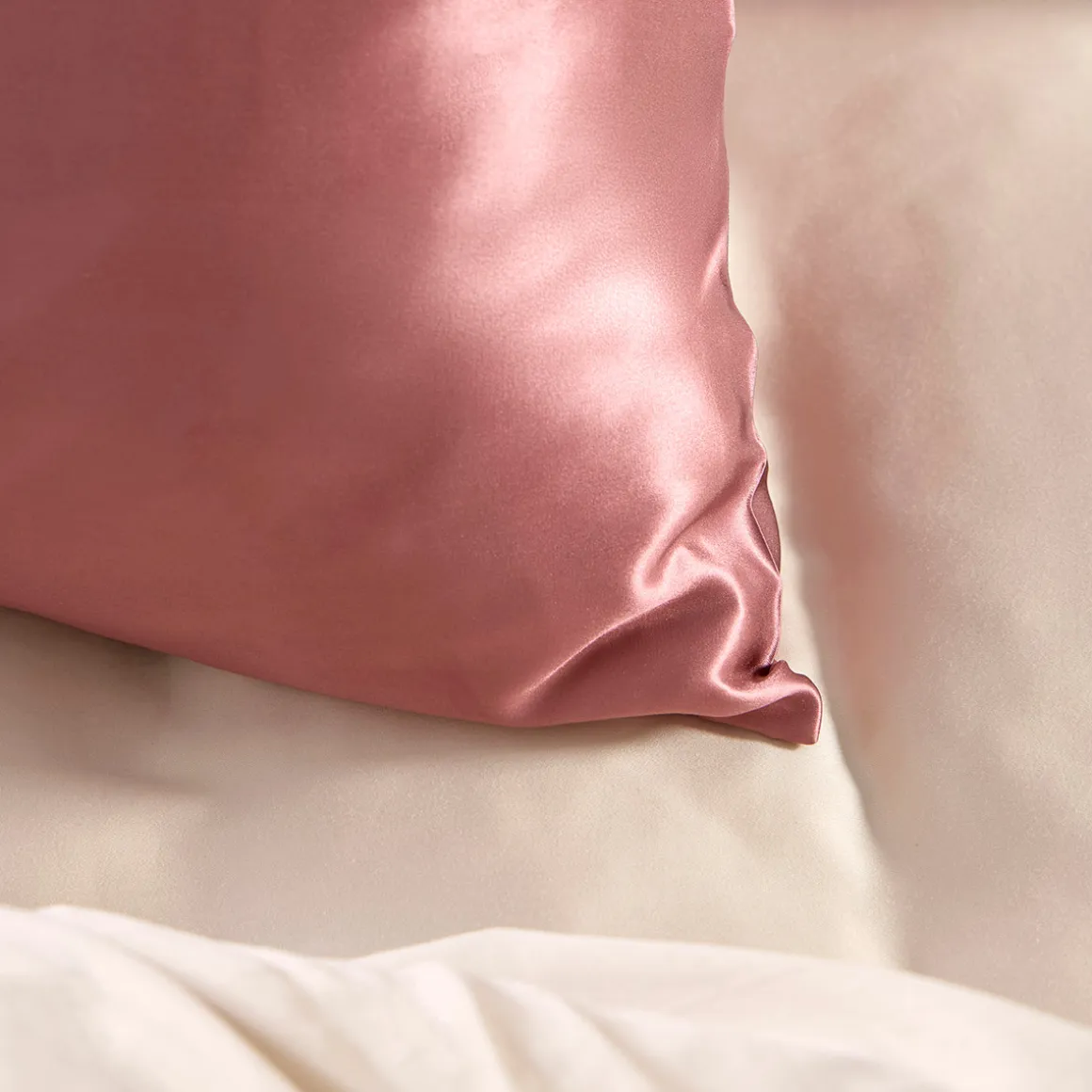 Vintage Rose Mulberry Silk Plain Pillowcase
