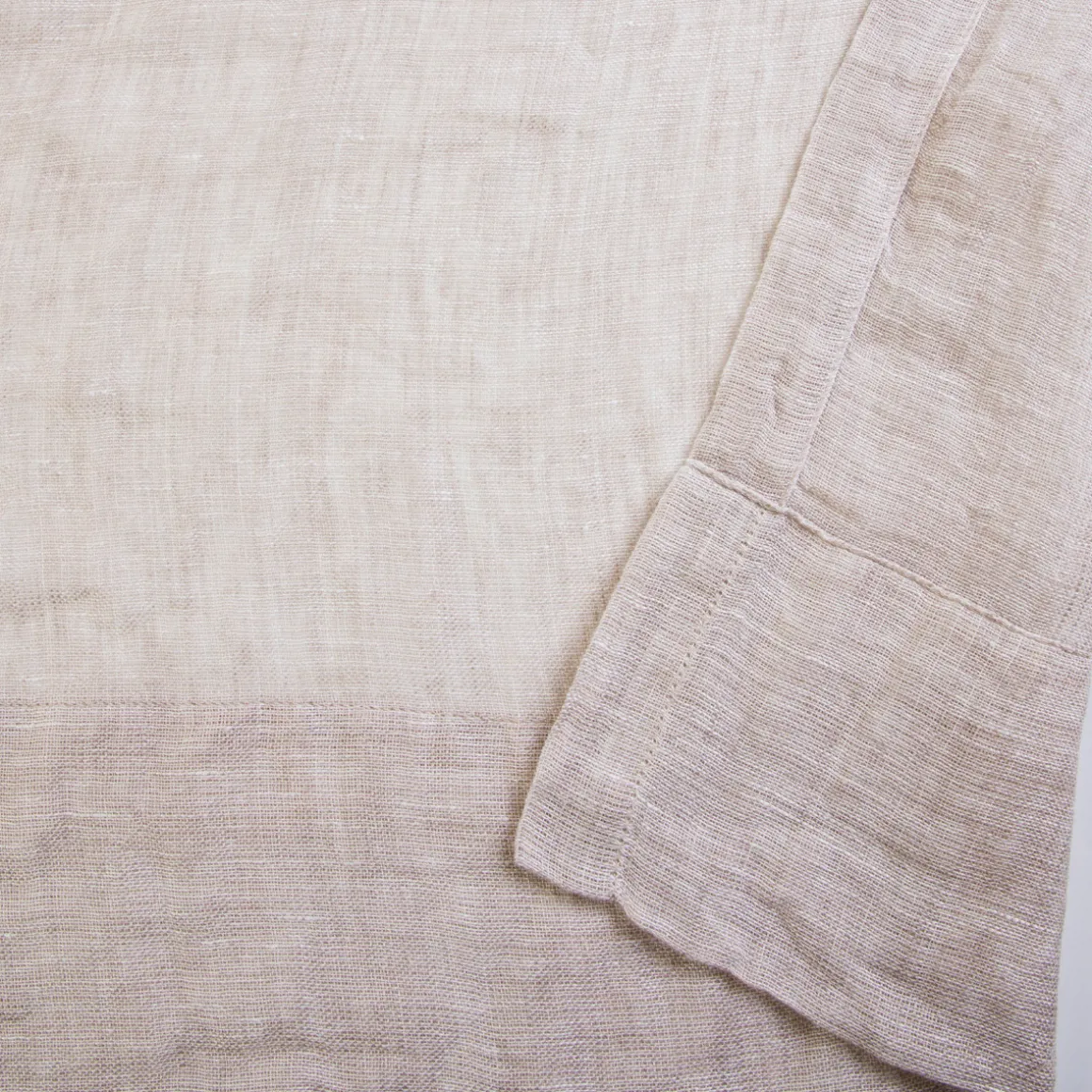 Washed Linen Natural Sheer Curtain Pair 140x250cm