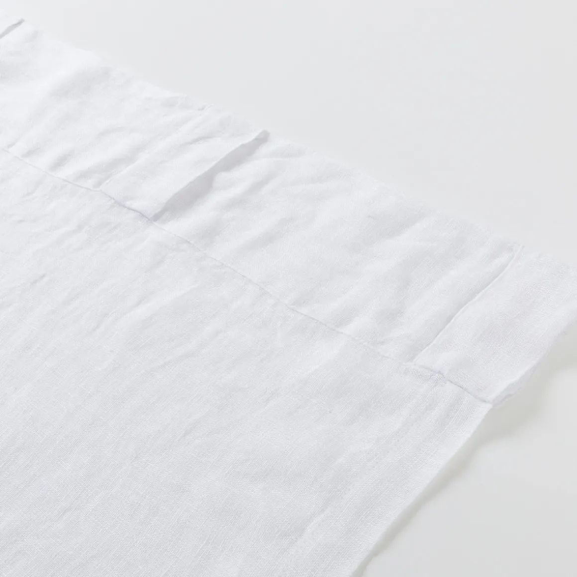 Washed Linen White Sheer Curtain Pair 180 x 250cm