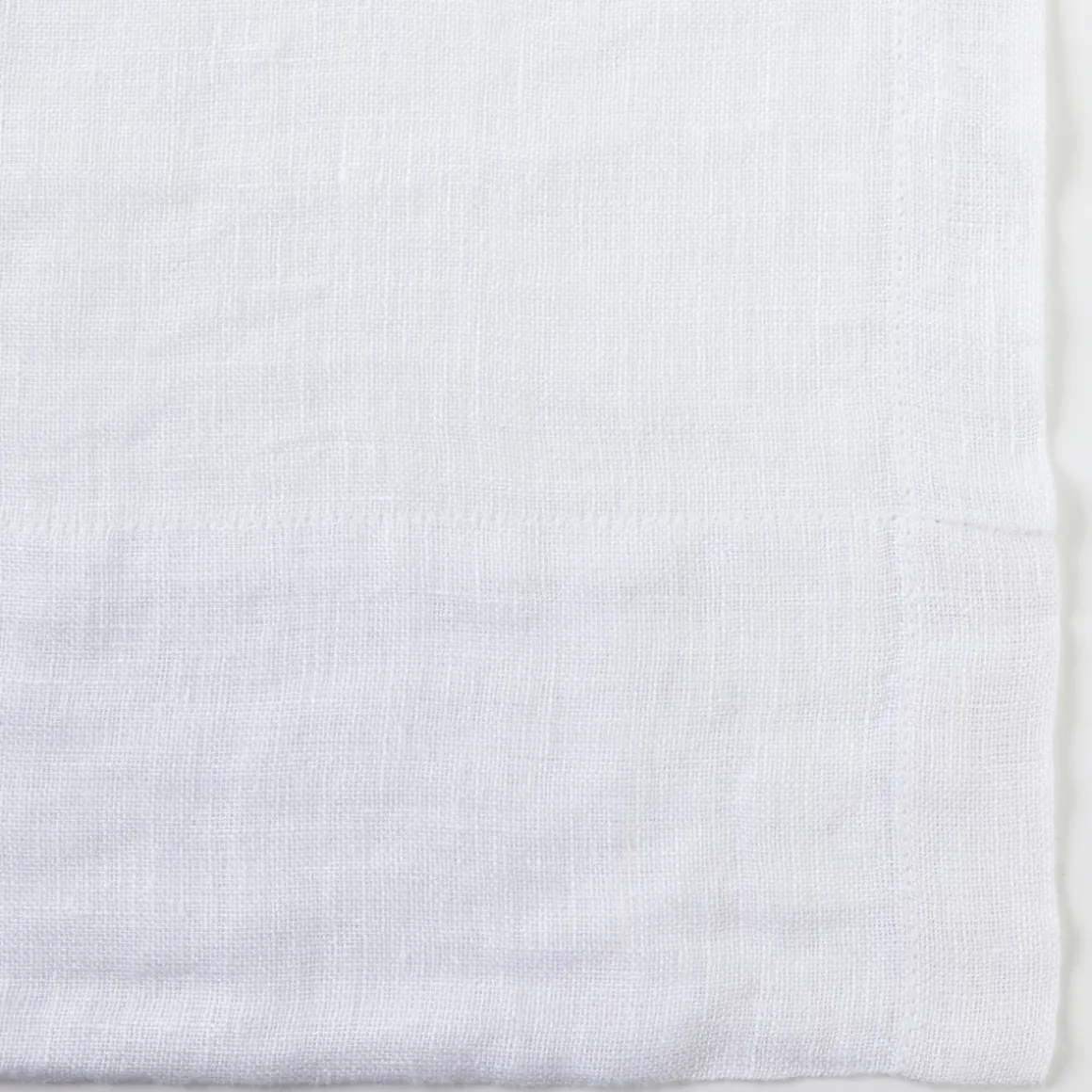 Washed Linen White Sheer Curtain Set of 2