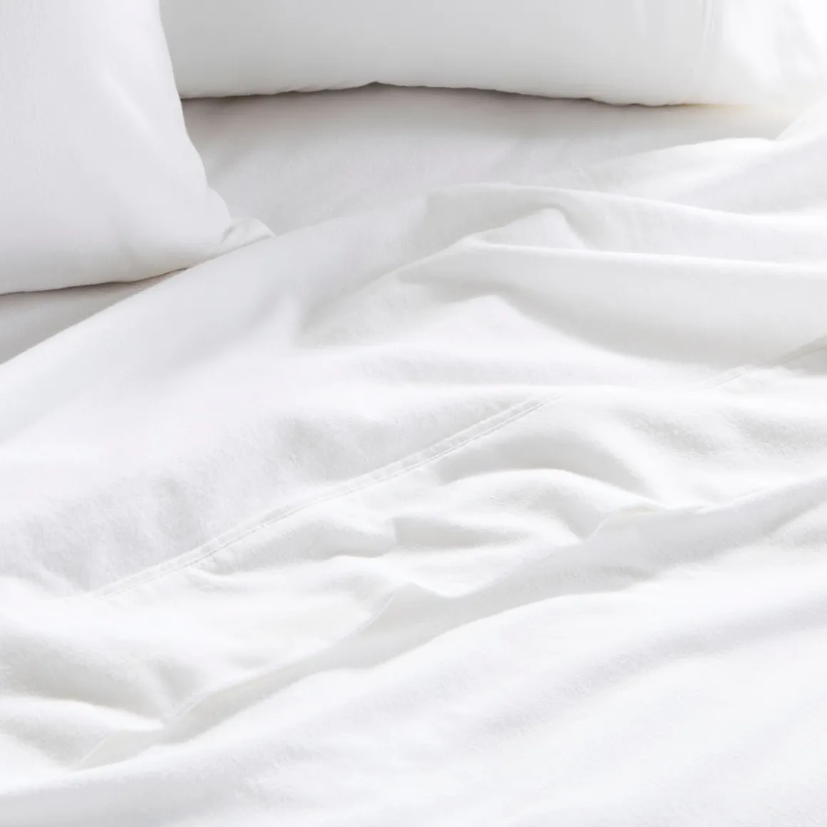 White Cotton Flannelette Sheet Set