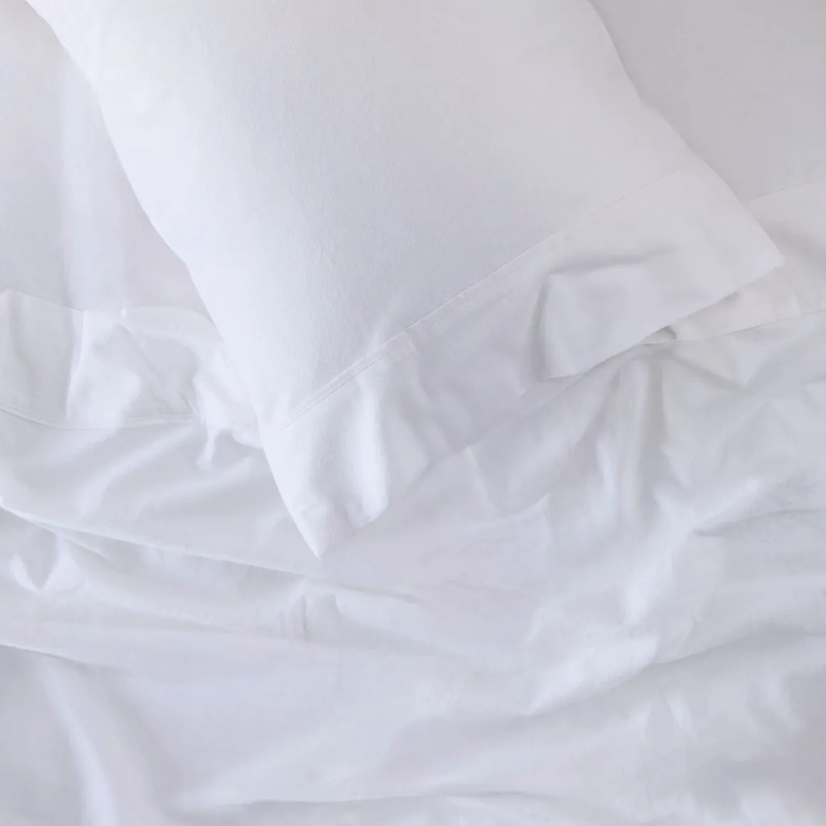 White Cotton Flannelette Sheet Set
